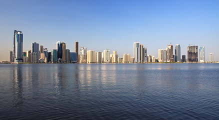 Naklejka premium Skyscrapers in Sharjah.
