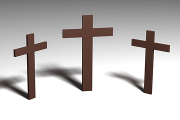 Three crosses on Calvary - 3d picture