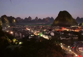 Fototapete Rund Yangshuo nightscape © cityanimal