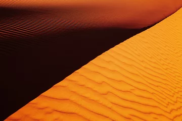 Door stickers Algeria Sand dune at sunset in Sahara Desert, Algeria