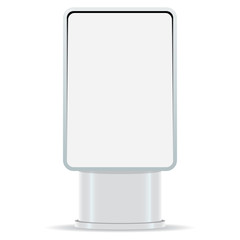 Street billboard isolated over white