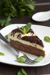 Chocolate and mint gateau
