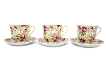 Cups with dishes