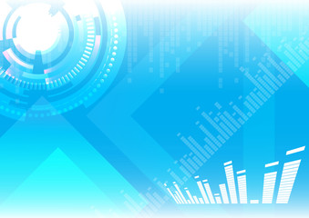 Fototapeta premium Hi-tech blue background