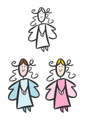 Fröhlicher Engel (3 Farbvarianten)