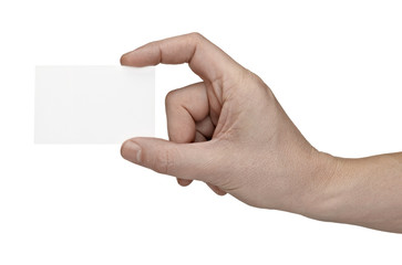 Fototapeta premium hand holding blank message note