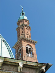 Fototapeta na wymiar Tower of an Italian city near Venice