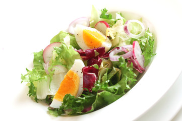 Green Salad with Boiled Egg