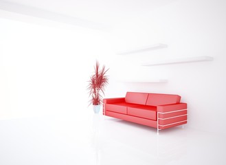 red 3d interior concept