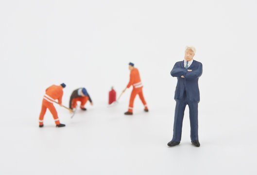 White collar businessman and workers