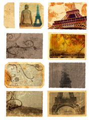 grunge cards from Paris