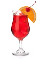 Fotobehang Red tropical cocktail © karandaev