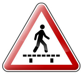 Advisory Sign "Walk On Boardwalk"