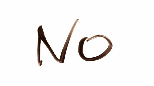 No.  written on white