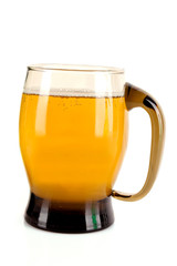 Mug of beer isolated on white
