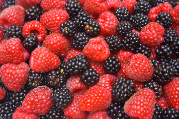 raspberry and blackberry background