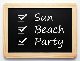 Obraz premium Sun / Beach / Party - Summer Holidays Concept