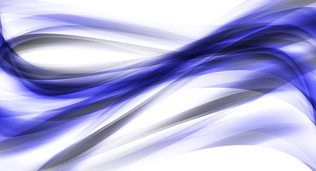 Illustration of dark blue abstract lines and curves