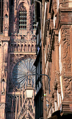 Naklejka premium fragment of cathedral in Strasbourg