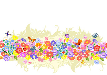 herbaceous border seamless