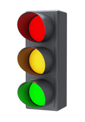 Traffic light isolated on white