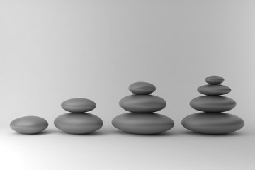 Four piles of stones