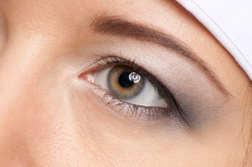 close up eye make-up zone