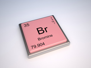 Bromine chemical element of the periodic table with symbol Br