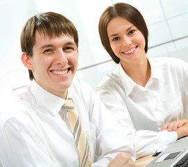 Fototapeta premium Young business people