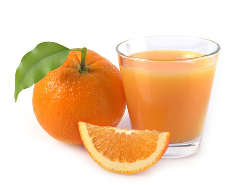 orange and juice glass