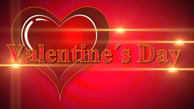 Valentinstag - englischer Schriftzug