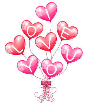 "I love you" balloons