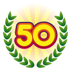 anniversaire succès réussite 50 lauriers bravo diplôme âge