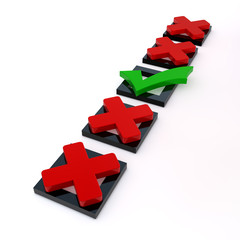 Obraz premium Check list 3d