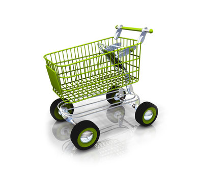 Green Bio Shopping Kart Ecology Caddy