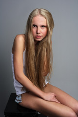 Naklejka premium Beautiful model