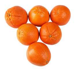 Oranges fruit on white background