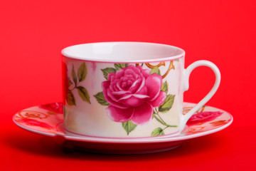 cup red background