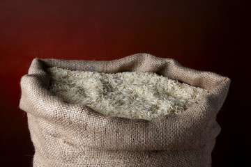 Sack of white rice