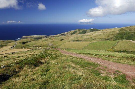 Blick von Flores auf Corvo - Azoren