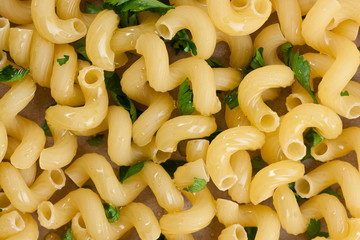 Pasta and herb background