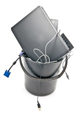 Full trash of used hardware