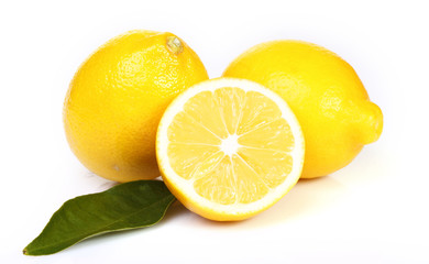 Lemons isolated over white