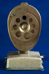 Face-On View of Antique Pencil Sharpener