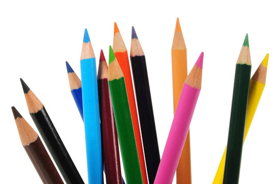 Color pencils. Isolated