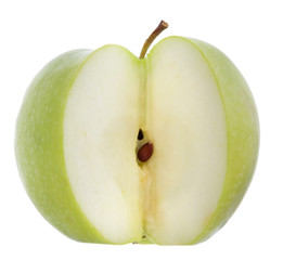 sliced green apple