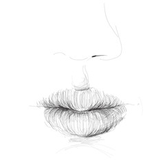 Mouth / realistic sketch (not auto-traced) - 29249940