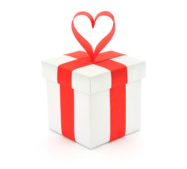 Gift box and heart