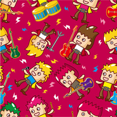 seamless rock band pattern