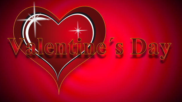 Valentinstag - englischer Schriftzug